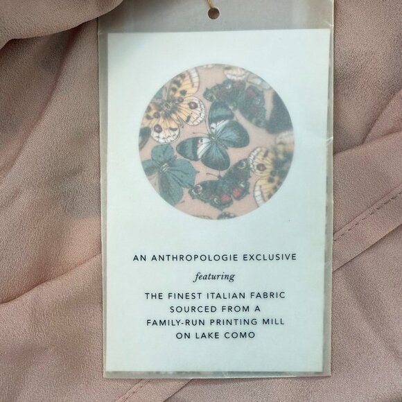 Anthoropologie | Butterfly-Print Tied Silk Top - Picture 10 of 11